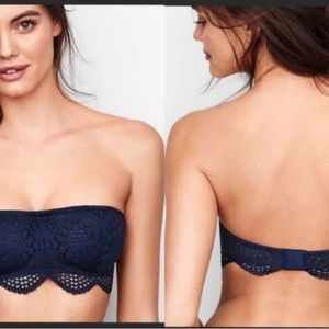 NWT Victoria's Secret Lace Scalloped Bandeau Bralette XS